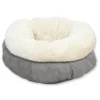 AFP Lambswool donut kattenmand grijs