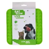 Eat Slow Live Longer Lick Mat Wave Groen