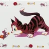 Trixie katten placemat met afbeelding stripkat 6st