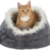 trixie-kattenmand-minou-rond-soft-edition-grijs.webp