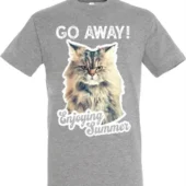 Grijs Grumpy Katten T-shirt go away kat