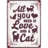 Plenty gifts kattenbord all you need is love and a cat