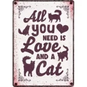 Plenty gifts kattenbord all you need is love and a cat
