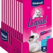 Vitakraft liquid vloeibare kattensnacks zalm & omega 11st