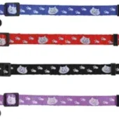 Trixie katten halsband Safer life met poot print assorti