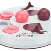 Trixie cat activity flip board - kattenspeelgoed roze/ lichtgrijs