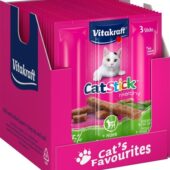 Vitakraft vloeibare kattensnacks cat sticks mini met kip en kattengras
