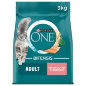 Purina one kattenbrokken met volkoren granen en zalm