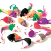 Zolux bonte muisjes kattenspeelgoed 24 stuks