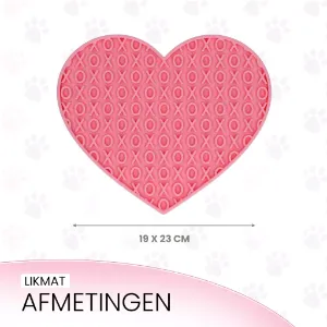 Eat Slow Live Longer Lick Mat Lovely Heart Roze