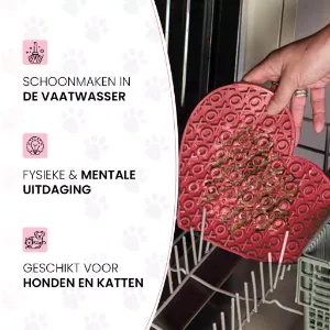 Eat Slow Live Longer Lick Mat Lovely Heart Roze