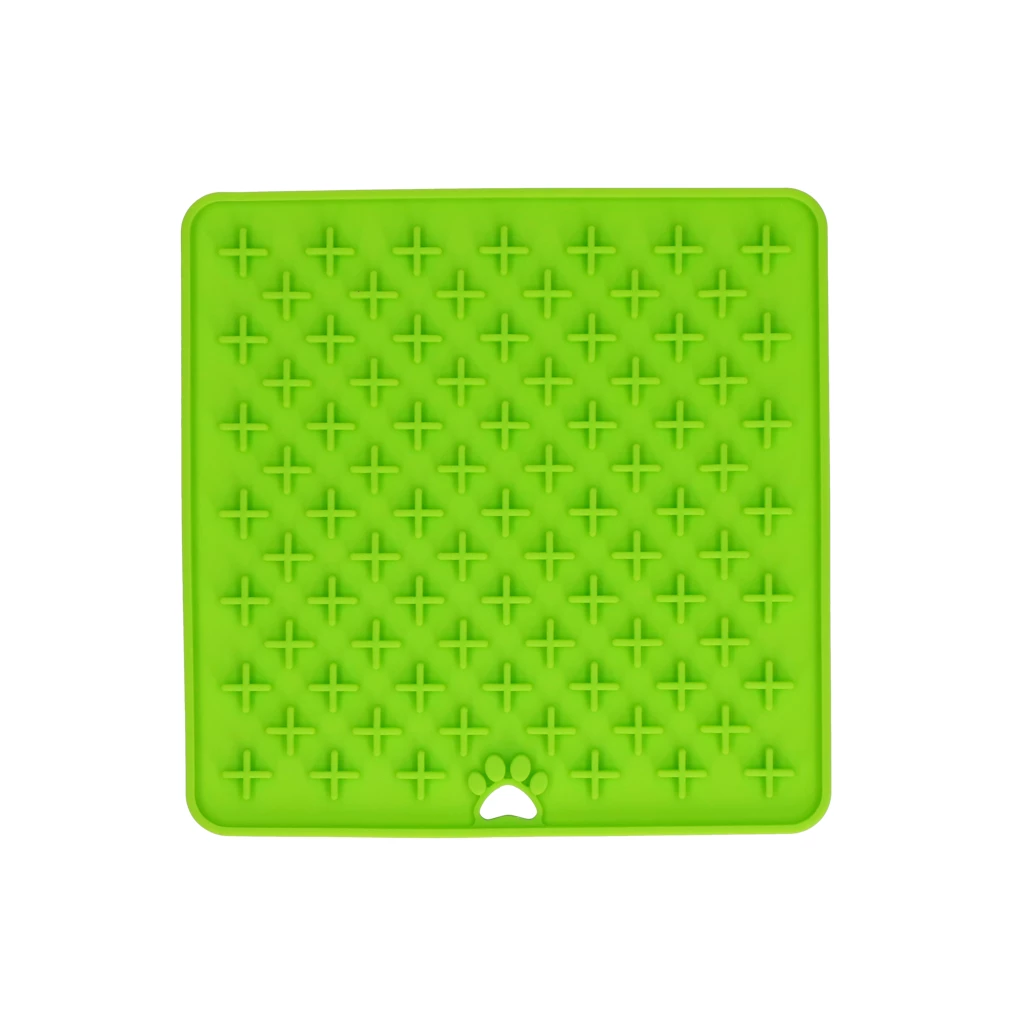 Eat Slow Live Longer Lick Mat Cross groen