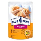 CLUB 4 PAWS PREMIUM ADULT POUCH RUND IN GELEI