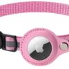 CROCI HALSBAND KAT MET TAG HOUDER ROZE