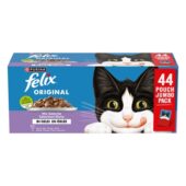 FELIX POUCH ORIGINAL IN GELEI MIX BOX RUND / KIP / TONIJN / ZALM
