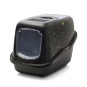 SAVIC KATTENBAK NESTOR MARBLE ZWART / GOUD