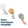 TRIXIE BAL MET TOUWTJES PLUCHE MET KATTENMUNT ASSORTI