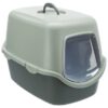 TRIXIE BE ECO GERECYCLED KATTENBAK VICO MET KAP ANTRACIET/GROEN