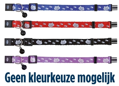 TRIXIE HALSBAND KAT SAFER LIFE PRINT KAT / POOT ASSORTI