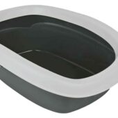 TRIXIE KATTENBAK CARLO MET RAND DONKERGRIJS / LICHTGRIJS