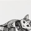TRIXIE PLACEMAT KAT WIT / ZWART
