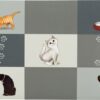 TRIXIE PLACEMAT PATCHWORK CAT GRIJS