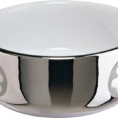 TRIXIE VOERBAK / WATERBAK KERAMIEK ZILVER / WIT