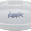 TRIXIE VOERBAK / WATERBAK PLAT EN BREED KATTENPRINT GRIJS