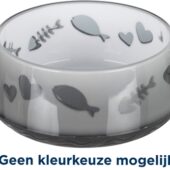 TRIXIE VOERBAK / WATERBAK VIS / HART KUNSTSTOF / RUBBERRING ASSORTI