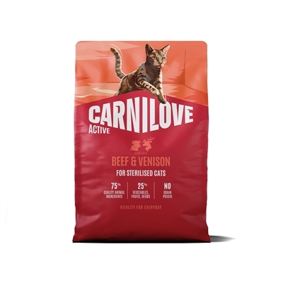 CARNILOVE ACTIVE ADULT STERILISED ALL BREEDS BEEF / VENISON
