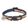 TRIXIE KATTENHALSBAND GESTREEPT BLAUW / ORANJE