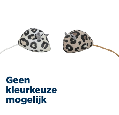 rixie Pluche Muis Panterprint Met Kattenkruid/Catnip