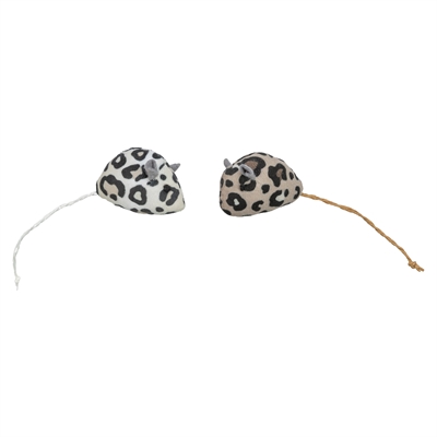 rixie Pluche Muis Panterprint Met Kattenkruid/Catnip